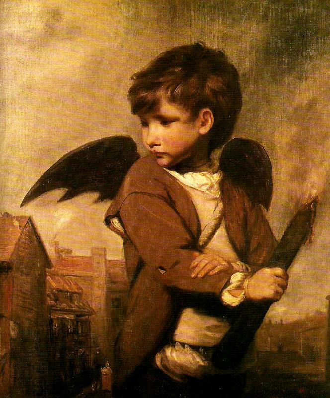 Sir Joshua Reynolds cupid as link boy China oil painting art